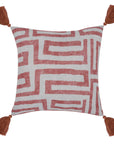 Indoor/Outdoor - Karo Pillow - Red Clay