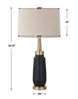Spyglass - Wood Grain Table Lamp - Black
