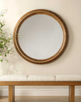 Frontier - Round Wood Mirror - Woodtone