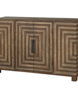 Layton - Geometric Console Cabinet - Light Brown