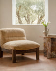 Pierce - Accent Chair Faux Fur - Brown