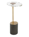 Kaufman - Crystal Accent Table - Black / Brass