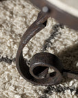Hill Country - Luckenbach Metal And Stone End Table - Light Brown / Black
