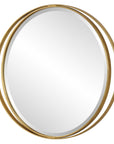 Rhodes - Gold Round Mirror