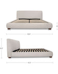 Beau - King Storage Bed - Speckled Light Gray
