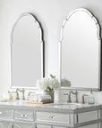 Brayden - Frameless Arched Mirror - Pearl Silver