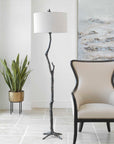 Spruce - Rustic Floor Lamp - Black