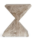 Adler - Outdoor Concrete Accent Table - Brown/Ivory
