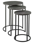 Erik - Metal Nesting Tables (Set of 3) - Dark Gray