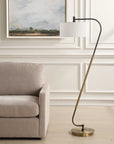 Irwin - Floor Lamp - Curved Brass