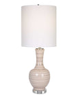 Chalice - Striped Table Lamp - Beige