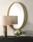 Rhodes - Gold Oval Mirror