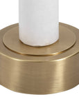 Portsmouth - Round Accent Table - Gold & White