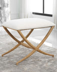 Expedition - White Fabric Small Bench