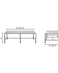 River - Coffee Table - Botticino Beige