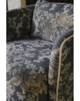 Cecil - Accent Chair Tapestry - Blue / Gray