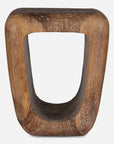 Loophole - Bleached Wash Accent Stool - Dark Brown