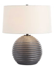 Chelsom - Ribbed Table Lamp - Gray