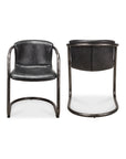 Freeman - Leather Dining Chair (Set of 2) - Onyx Black