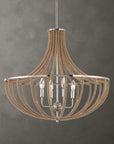 Lovelock - 4 Light Rope Empire Chandelier - Light Brown
