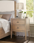 Vineyard Row - Two Drawer Nightstand - Light Brown