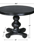 Brynmore - Wood Grain Round Table - Black