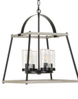 Edgecomb - 4 Light Indoor-Outdoor Pendant - Black / Gray