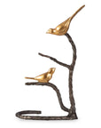Birds On A Limb - Sculpture - Black & Gold