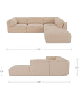 Matina - Dream Modular Sectional - Oatmeal
