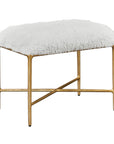 Charmed - Sheepskin Small Bench - White