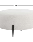 Arles - Large Plush Ottoman - White