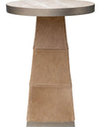 Melange - Vaquero Spot Table - Light Brown / Beige / Silver
