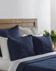 Elara - King Sham - Indigo