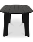 Delta - Oval Outdoor Dining Table - Black