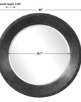 Frazier - Round Industrial Mirror - Black