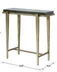 Preston - Rectangular Accent Table - Brass,Gold