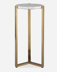 Pietra - Carrara Marble Drink Table - Bronze