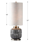 Zahlia - Ceramic Lamp - Aged Gray