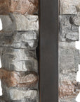 Kodiak - Stacked Stone Lamp - Beige & Dark Gray