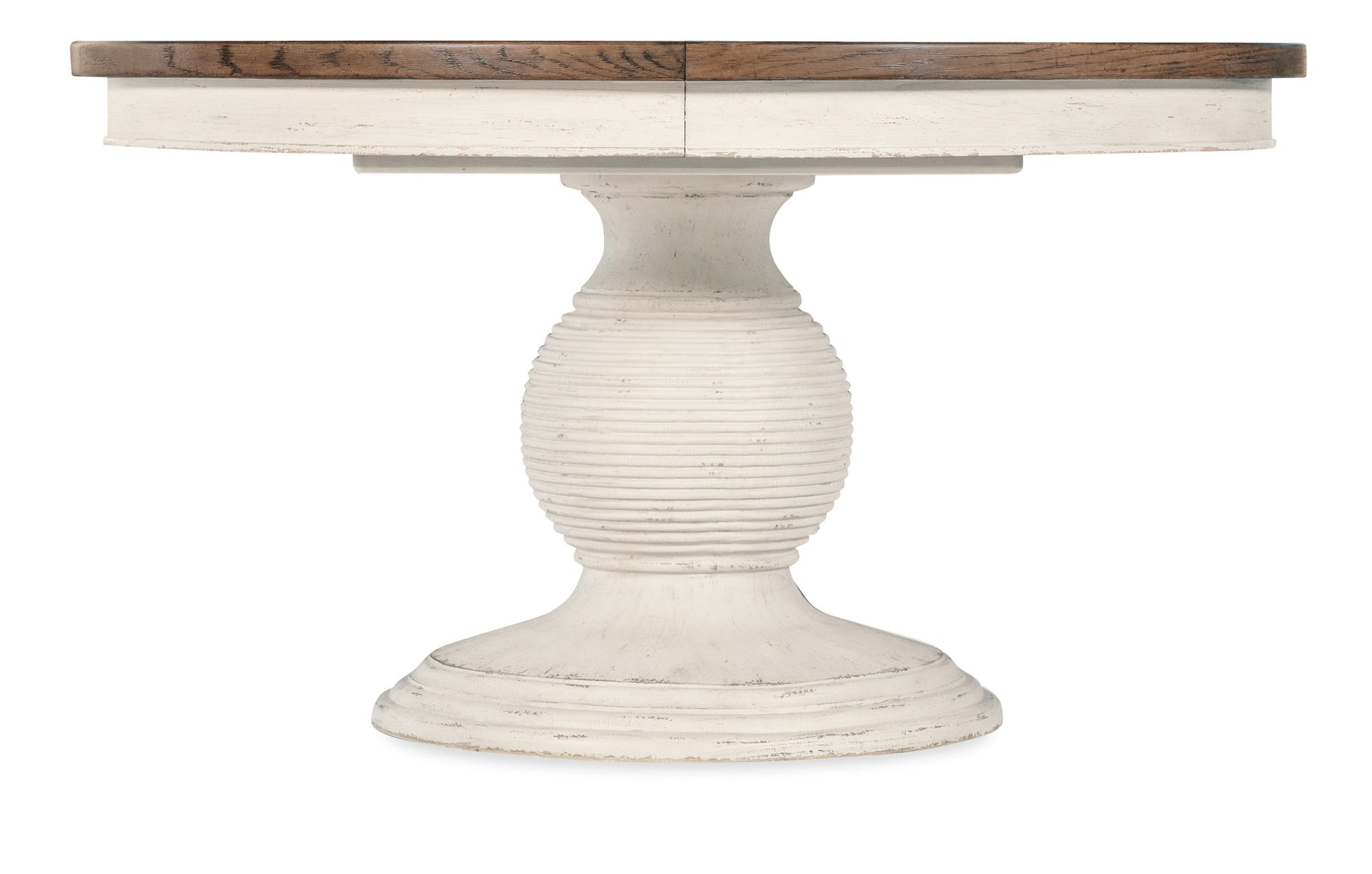 Americana - Round Pedestal Dining Table With One 22" Leaf