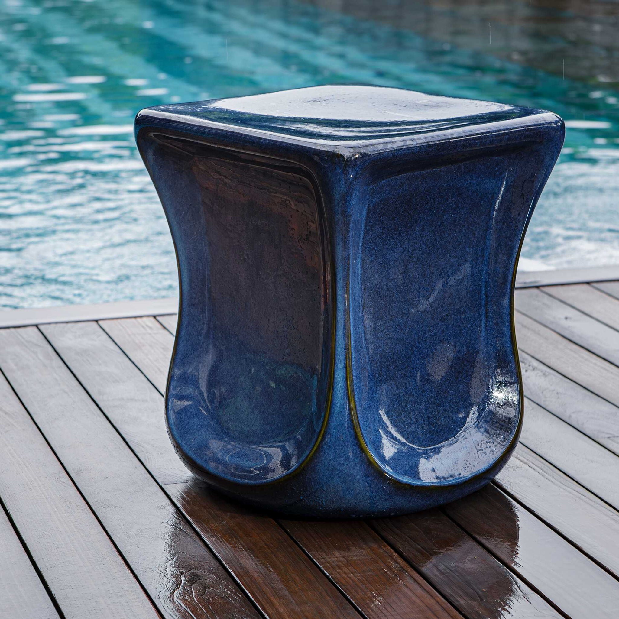 Kaz - Garden Stool - Deep Blue – Santa Barbara Design Center