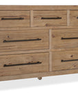 Vineyard Row - Seven-Drawer Dresser - Light Brown