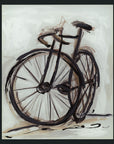 Pedal - 48" x 72" Painting By Buddy Whitlock - Black / Light Blue