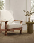 Ingrid - Accent Chair - Off White / Light Brown
