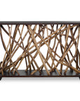 Teak Maze - Console Table - Dark Brown