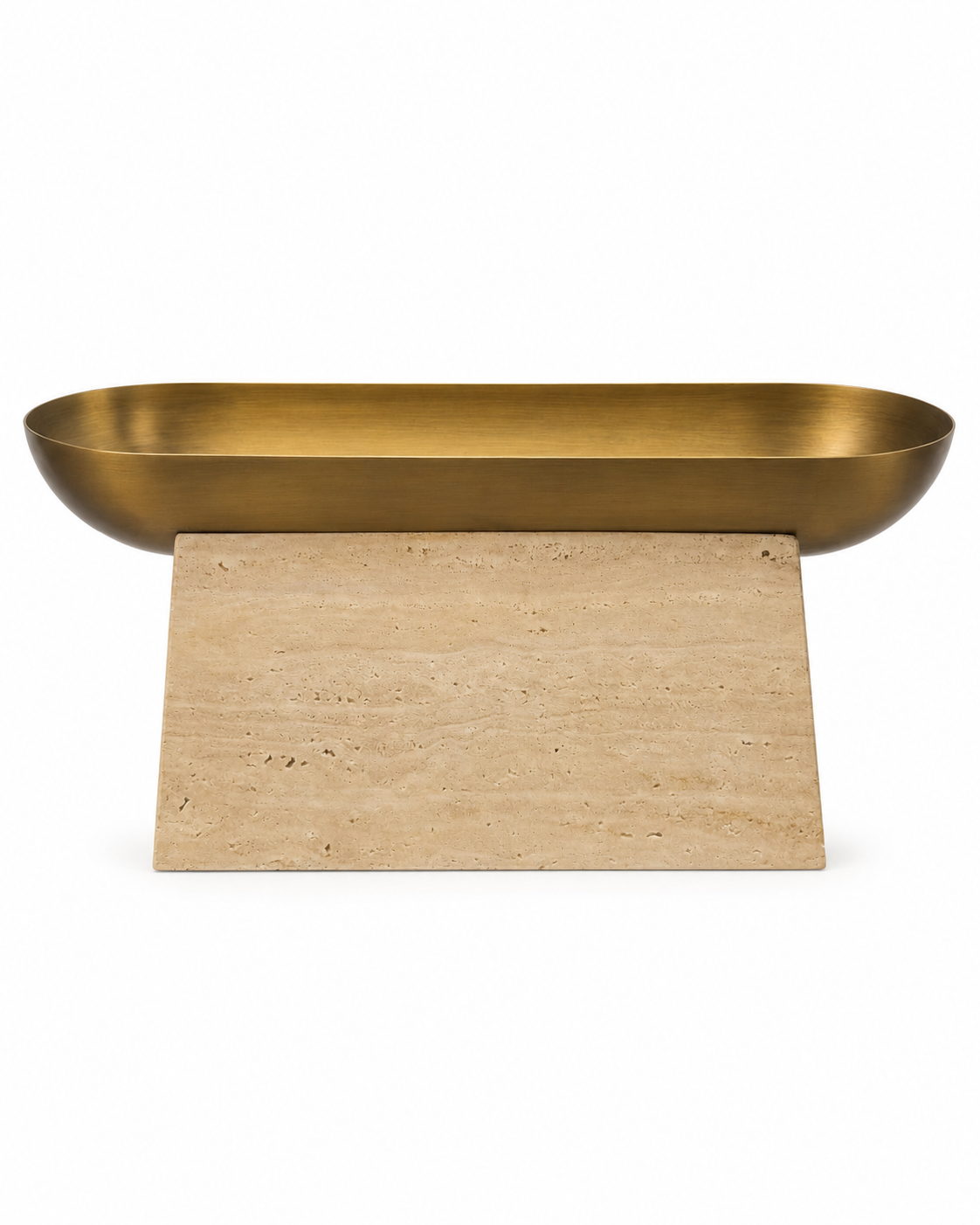 Travertine Base Brass