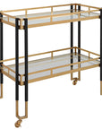 Kentmore - Modern Bar Cart - Gold