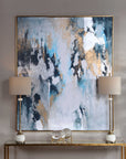 Stormy Seas - Seas Hand Painted Canvas - Blue
