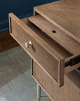 Sonnet - Sonnet Executive Desk - Dark Gray / Light Brown