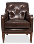 CC - Belvedere Tufted Lounge Chair - Dark Brown